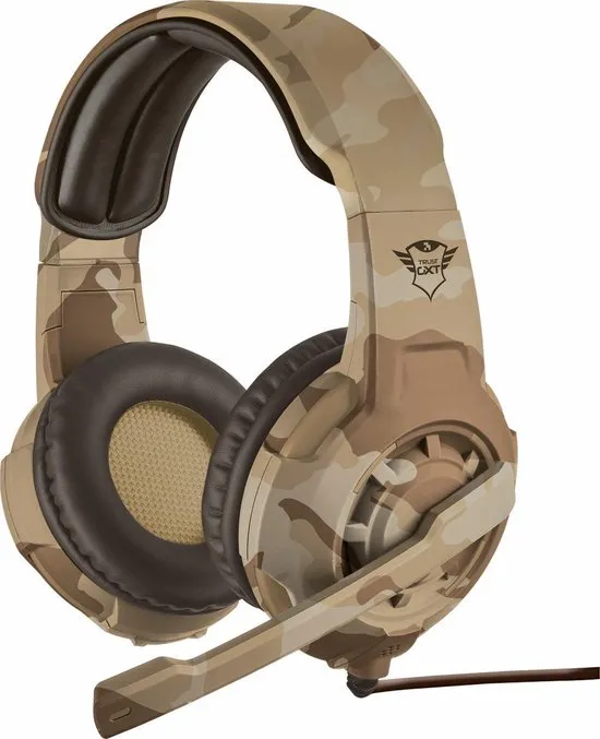 Trust GXT 310 Radius - On-ear Gaming Headset (PC + PS4 + Xbox One) / Desert Camouflage