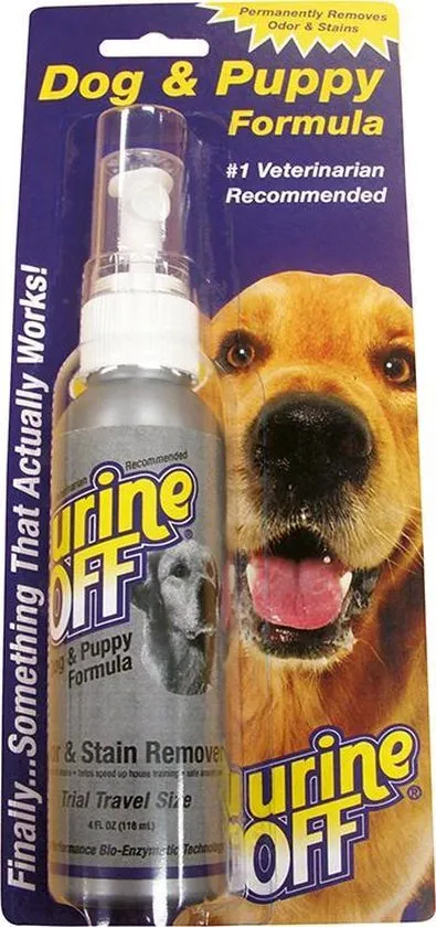 Urine off geur en vlekverwijderaar voor hond en puppy urine spray - 1 st à 118 ml