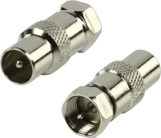 Valueline Coax (m) - F-connector (m) adapter