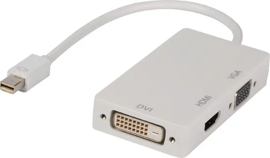 Valueline VLMP37465W0.20 kabeladapter/verloopstukje Mini DisplayPort DVI, VGA, HDMI Wit