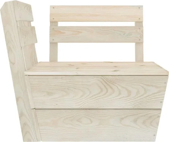 vidaXL 3-delige Loungeset pallet geïmpregneerd vurenhout