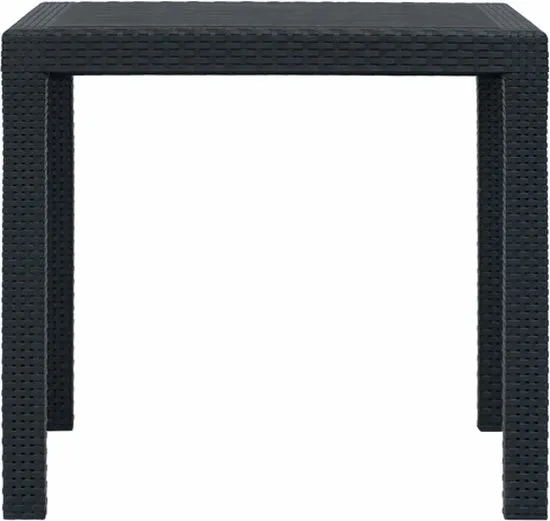 vidaXL 3-delige Tuinset rattan-look kunststof antraciet