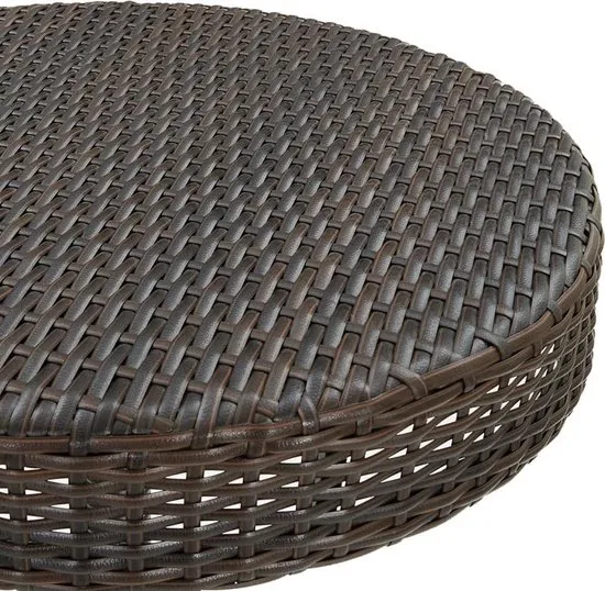 vidaXL 5-delige Tuinbarset met kussens poly rattan bruin