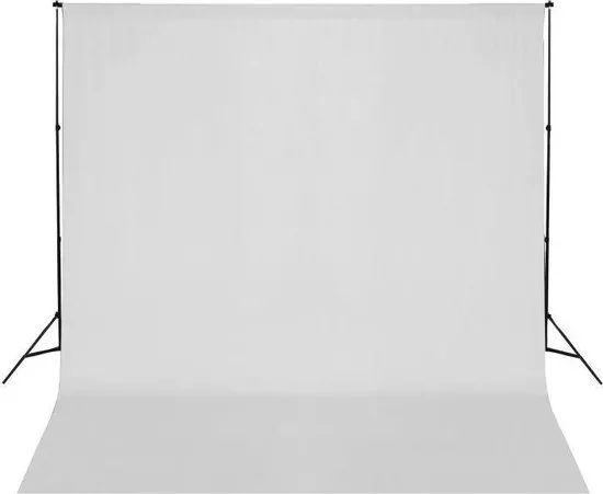 vidaXL Achtergrondondersteuningssysteem 600x300 cm wit