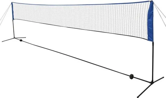 vidaXL Badmintonnet met shuttles 600 x 155 cm