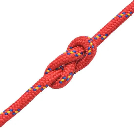 vidaXL Boot touw 12 mm 250 m polypropyleen rood