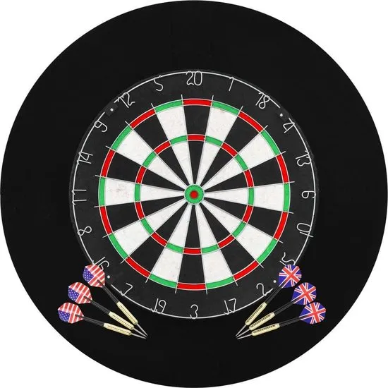 vidaXL Dartbord professioneel met 6 darts en surround sisal
