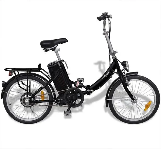 VidaXL Elektrische fiets opvouwbaar - Zwart - 25 km per uur