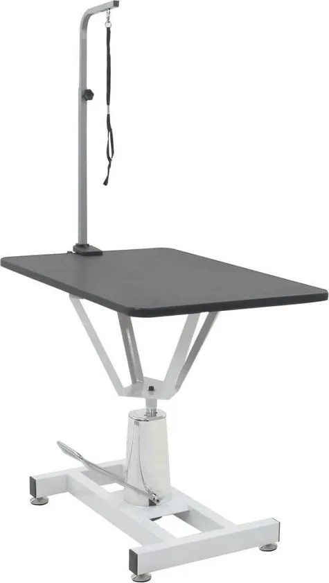 VidaXL Hydraulisch Draaibare Honden Trimtafel Met Aanlijnoptie - 91 x 61 cm - Zwart