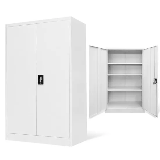 vidaXL Kantoorkast 90x40x140 cm staal grijs