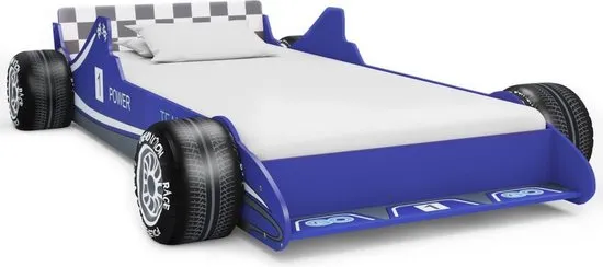 vidaXL Kinderbed raceauto blauw 90x200 cm