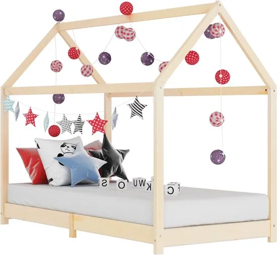 vidaXL Kinderbedframe massief grenenhout 90x200 cm