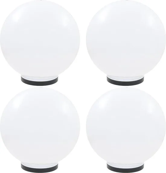 vidaXL LED-bollampen 4 st rond 40 cm PMMA