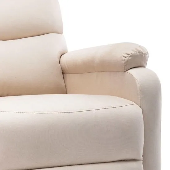 vidaXL Massagestoel verstelbaar elektrisch stof crèmekleurig  VDXL_3073703