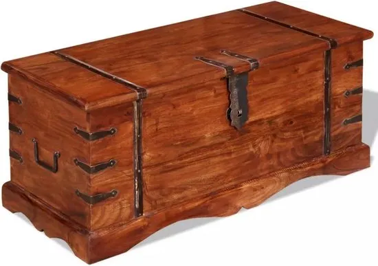 vidaXL Opbergkist massief hout