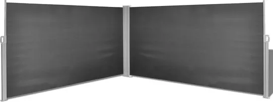 vidaXL Oprolbaar windscherm 160x600 cm zwart