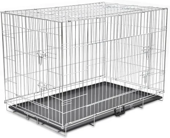 VidaXL Opvouwbare Metalen Hondenbench - 74 x 121 x 83 cm