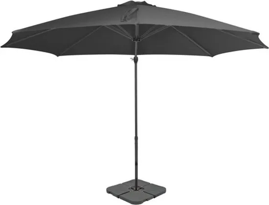 vidaXL Parasol met draagbare voet antraciet