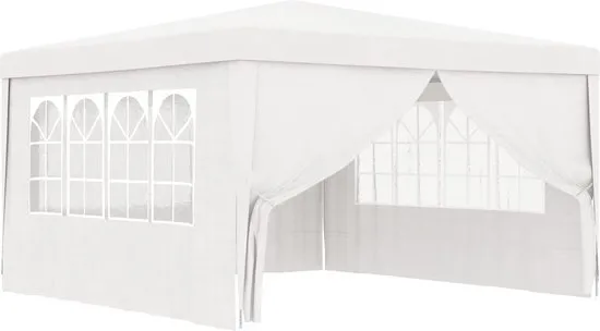 vidaXL Partytent met zijwanden professioneel 90 g/m² 4x4 m wit