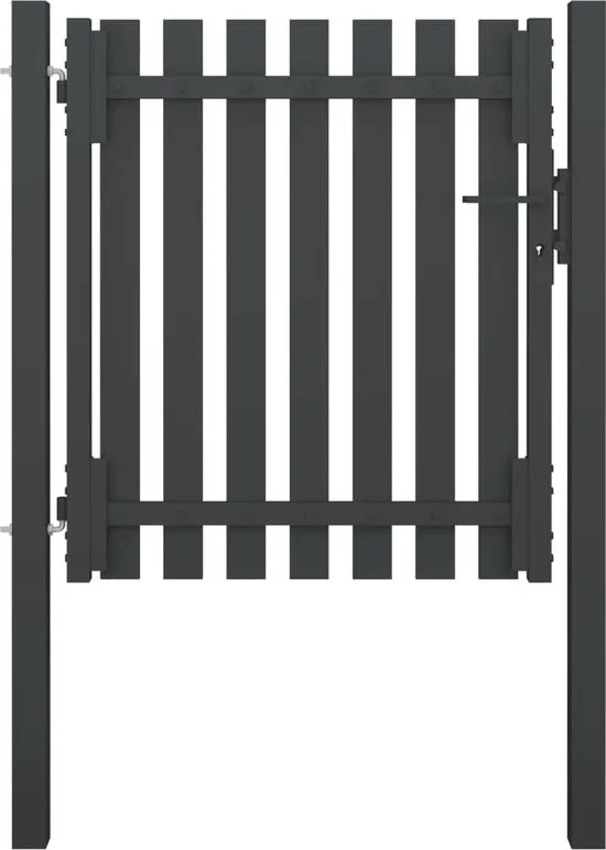 vidaXL Poort 1x1.25 m staal antraciet