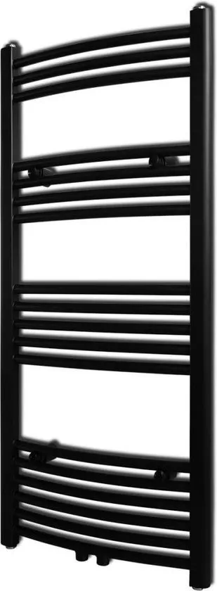 vidaXL Radiator/handdoekenrek gebogen 500x1160 mm zwart