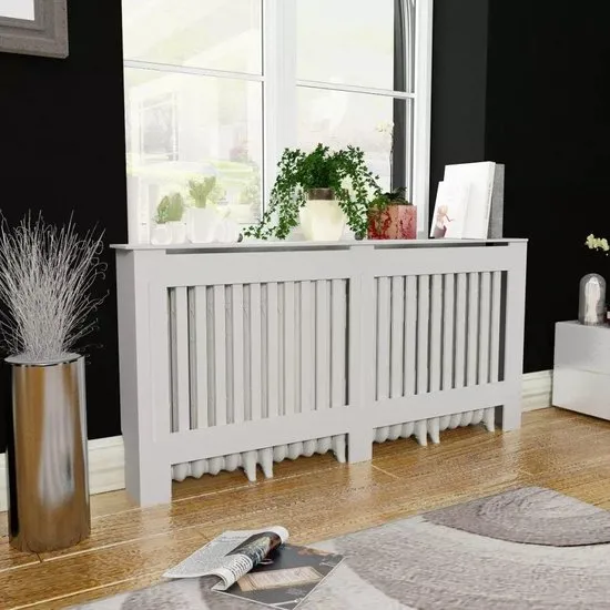 vidaXL Radiatorombouw 172 cm MDF wit