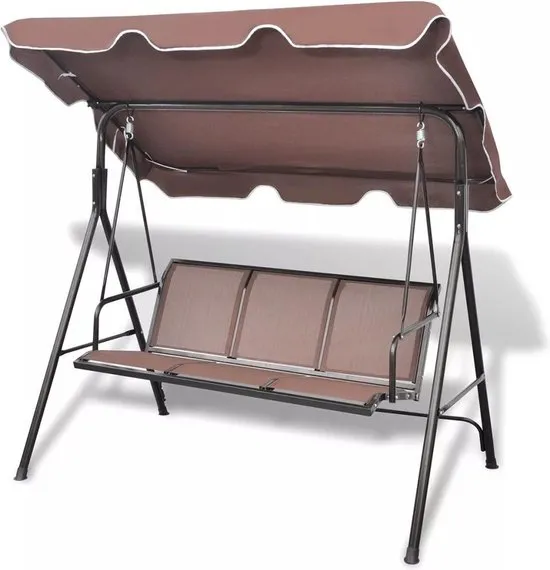 vidaXL Schommelstoel voor in de tuin (koffie)