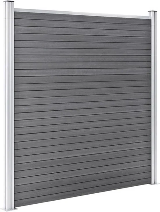 vidaXL Schutting 1737x186 cm HKC grijs