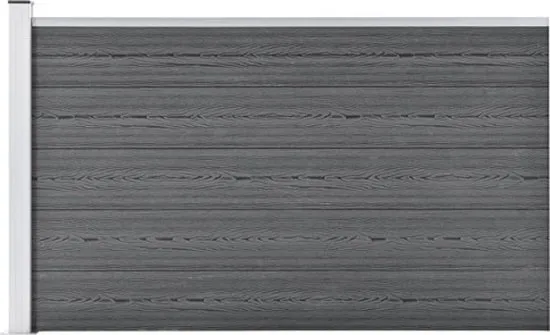 vidaXL Schutting 175x105 cm HKC grijs