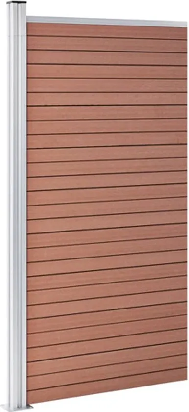 vidaXL Schuttingpaneel 95x186 cm HKC bruin