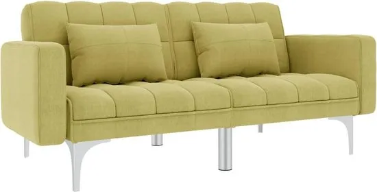 vidaXL Slaapbank stof groen