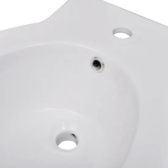 vidaXL Staand bidet rond keramiek wit  VDXL_140665