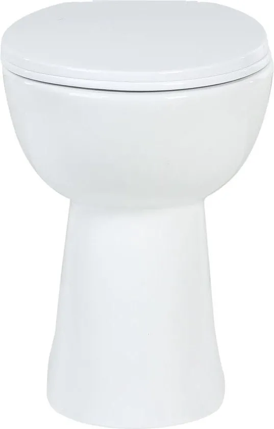 vidaXL Toilet verhoogd 7 cm soft-close randloos keramiek wit  VDXL_145779