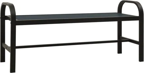 vidaXL Tuinbank 124.5 cm staal en HKC zwart