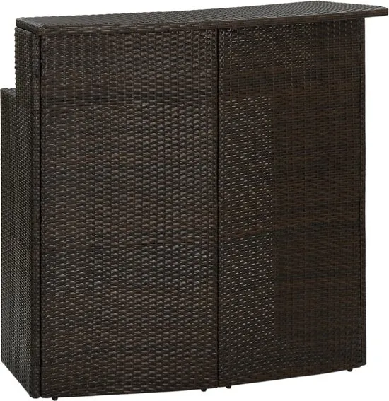 vidaXL Tuinbartafel 120x55x110 cm poly rattan bruin  VDXL_313467