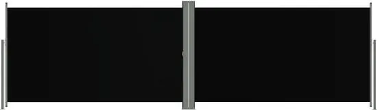 vidaXL Tuinscherm uittrekbaar 180x600 cm zwart