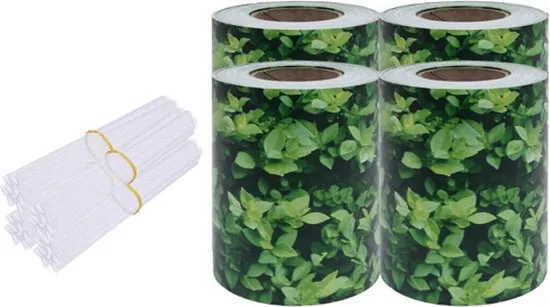 vidaXL Tuinschermen 4 st 35x0.19 m PVC groen