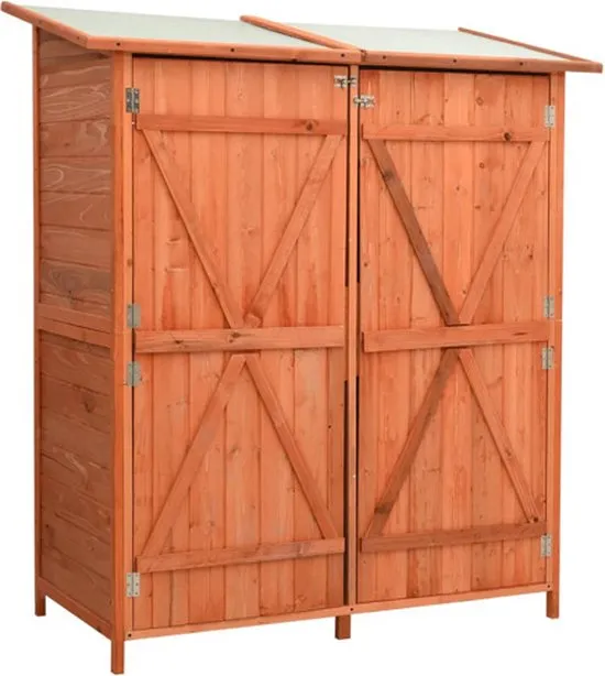 vidaXL Tuinschuur 140x75x160 cm massief vurenhout