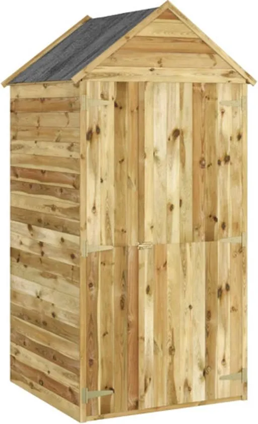 vidaXL Tuinschuur met deur 107x107x220 cm geïmpregneerd grenenhout