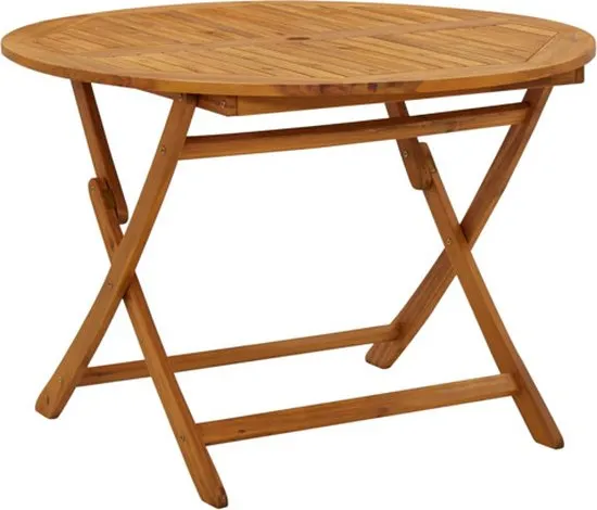 vidaXL Tuintafel inklapbaar 110 cm massief acaciahout