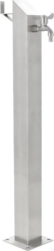 vidaXL Tuinwaterkolom vierkant 95 cm roestvrij staal