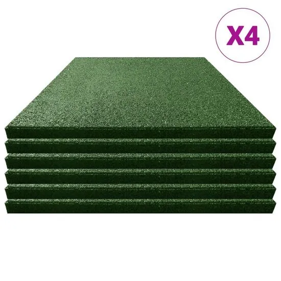 vidaXL Valtegels 24 st 50x50x3 cm rubber groen