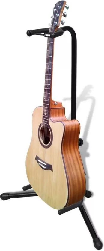 vidaXL Verstelbare enkelvoudige gitaarstandaard