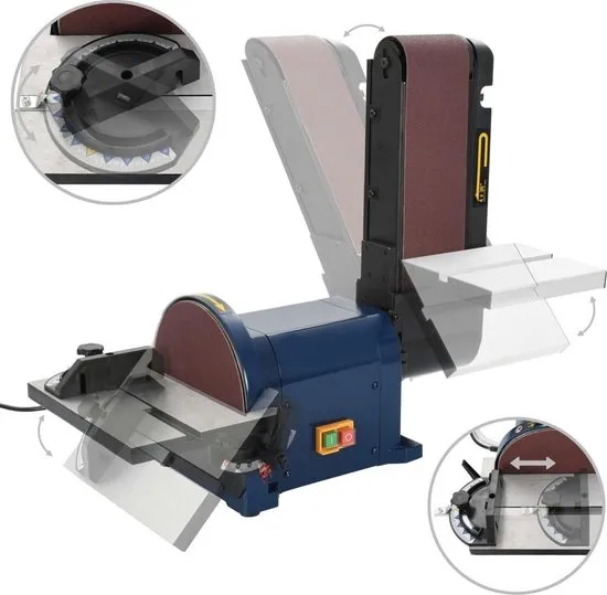 vidaXL Vlak- en bandschuurmachine elektrisch 550 W 200 mm  VDXL_144832