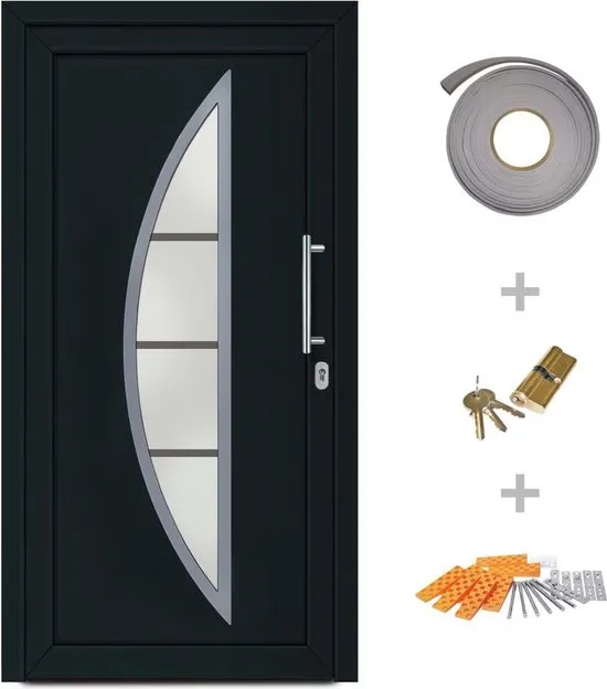 vidaXL Voordeur 98x208 cm antraciet