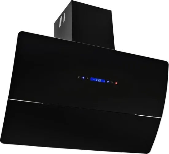 vidaXL Wandafzuigkap 756 m³/u 90 cm roestvrij staal zwart