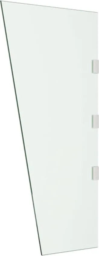 vidaXL Zijpaneel voor deurluifel 50x100 cm gehard glas transparant