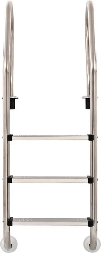 vidaXL Zwembadladder met 3 sporten 120 cm roestvrij staal