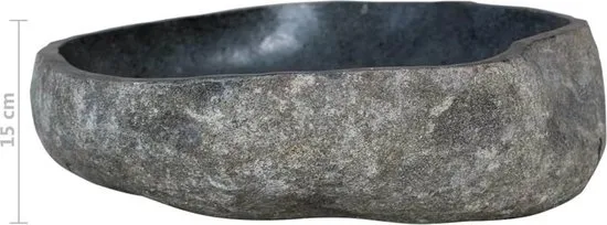 Wastafel ovaal 46-52 cm riviersteen