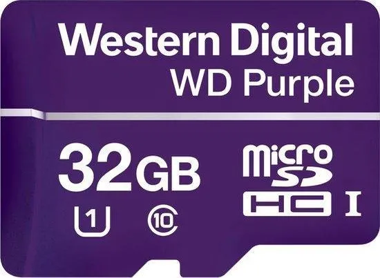 WD Purple - Micro SDHC 32GB - UHS1 & A1 - met adapter